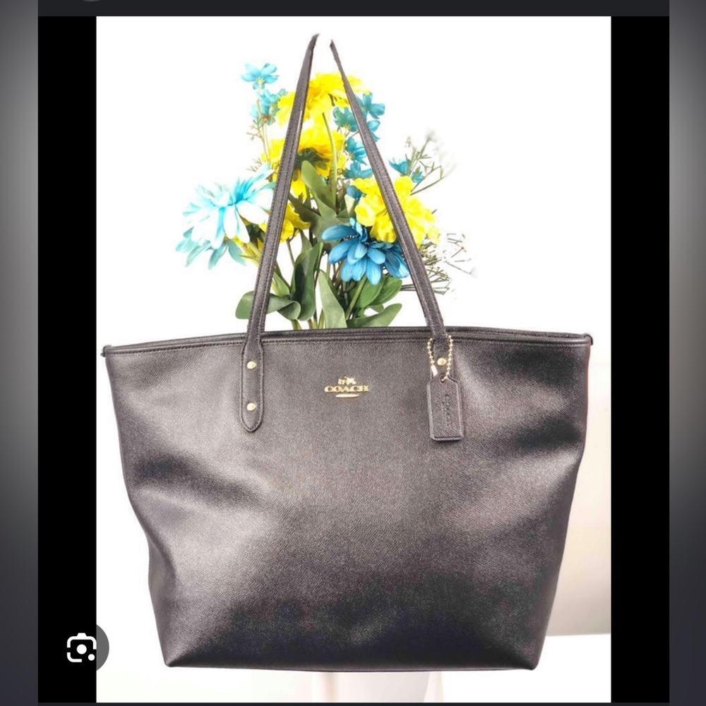 Free Ship City Tote Saffiano Leather Great Condition